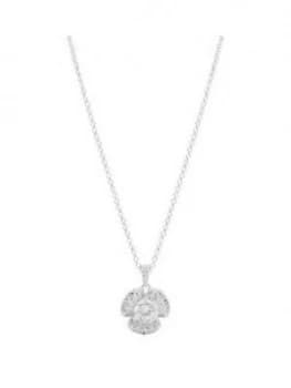 Simply Silver Sterling Silver Baguette Flower Pendant
