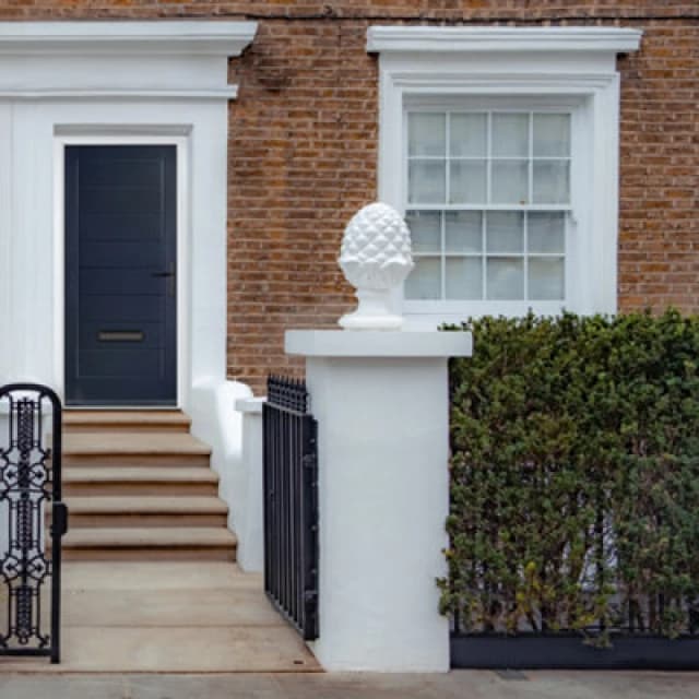 Lacerta Composite Door Monza Solid Blue 890mm X 2090mm Open In Left Hand No Glass 10 Year Guarantee - Free Delivery & Smart Lock