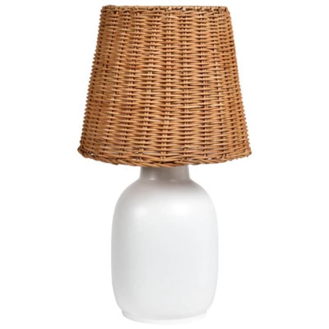 Beliani Table Lamp Bartang Ceramic White