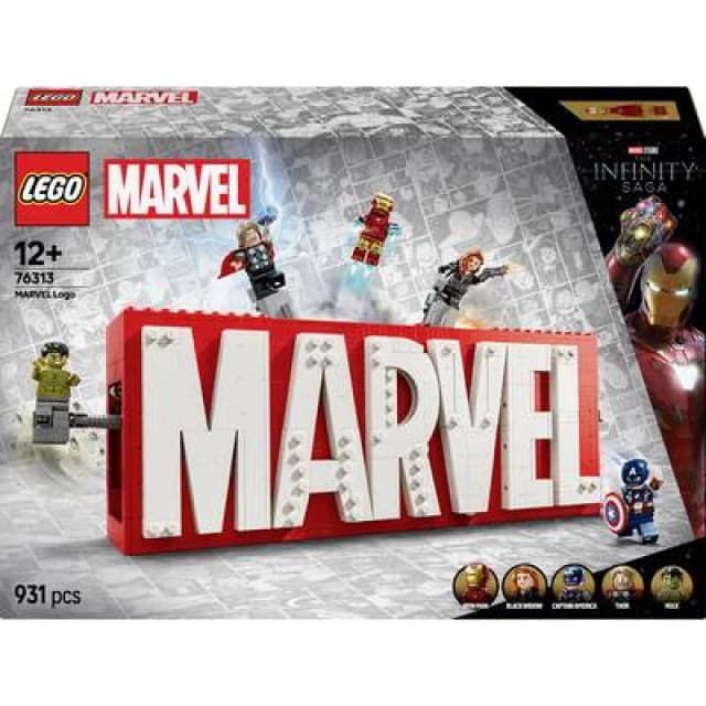 LEGO LEGO Marvel: MARVEL Logo & Minifigures Building Toy 76313