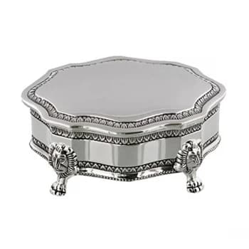 Sophia Silverplated Scalloped Edge Trinket Box - Art Deco