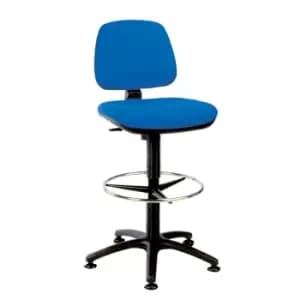 Upholstered High Lift Counter Chair with Glide base - Black Fabric