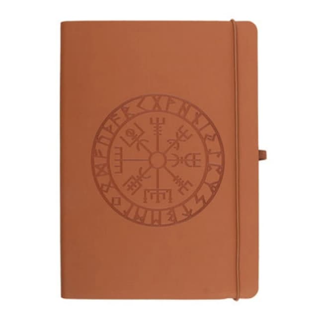 Something Different Something Different Viking Compass Faux Leather A5 Notebook & Pen in Brown Brown One Size Unisex 5063852075676