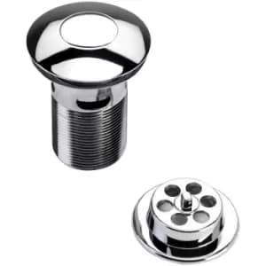 Bristan Round Push Button Bath Waste Chrome - Slotted
