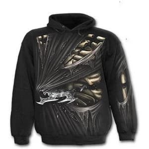 Bone Slasher Allover Mens X-Large Hoodie - Black