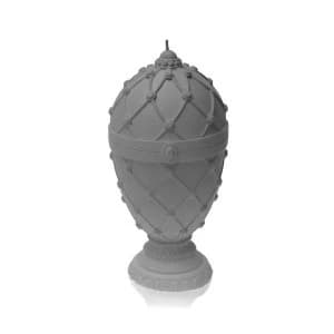 Gray Matt Faberge Egg Large Candle