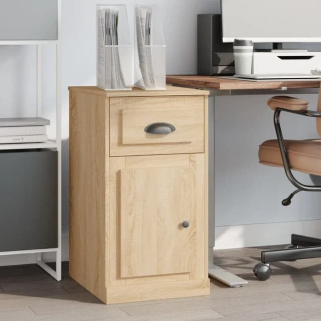 VIDAXL Side Cabinet with Drawer Sonoma Oak 40x50x75cm Engineered Wood Vidaxl 8720845793739