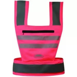 Weatherbeeta Unisex Adult Reflective Bib (XL) (Hi Vis Pink) - Hi Vis Pink