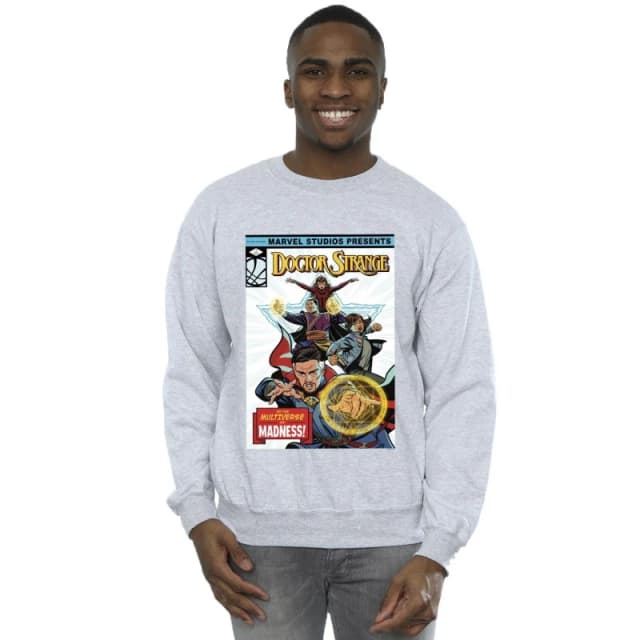 Marvel Marvel Men Doctor Strange Comic Cover Sweatshirt in Grey Size: Small Grey S Male 5059934262249