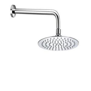 Bristan Stainless Steel Slimline 200mm Round Fixed Head and Wall Arm