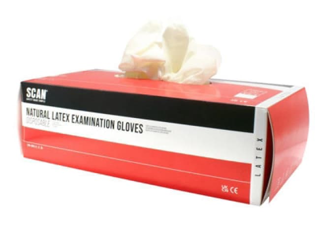 Scan Latex Examination Gloves Box 100 Size: XL