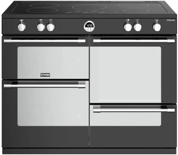 Stoves Sterling ST STER S1100Ei MK22 BK 100cm Electric Range Cooker with Induction Hob - Black - A Rated