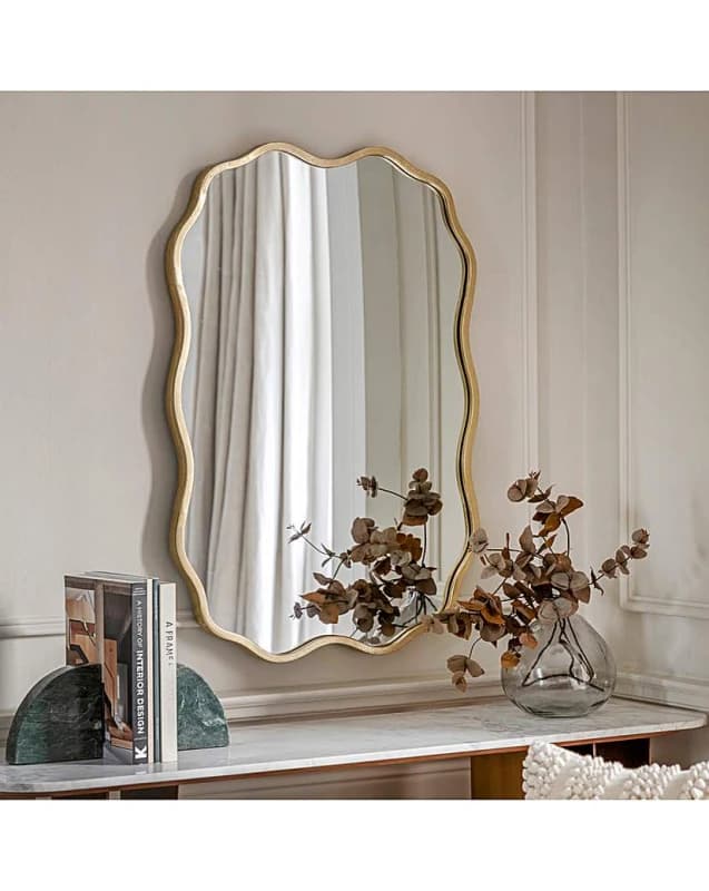 Eula Wavy Rectangle Wall Mirror