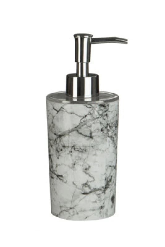 Premier Housewares Rome Soap Dispenser, Marble Effect Grey