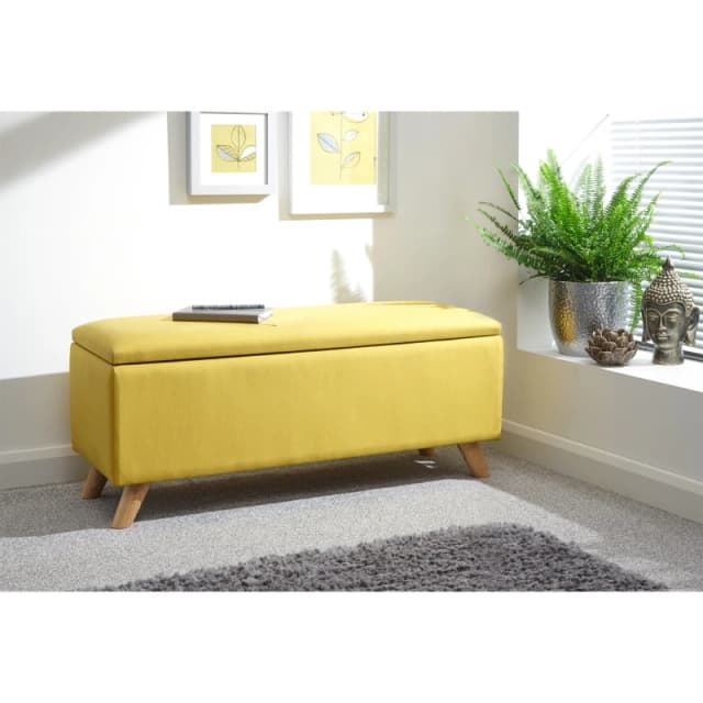 GFW Secreto Mustard Fabric Blanket Box