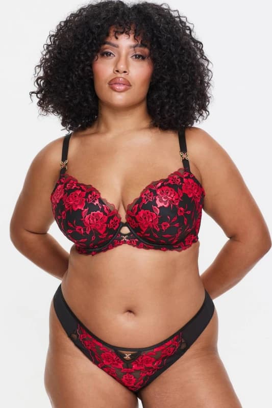 Ann Summers Womens Endless Attraction Padded Plunge Bra Size: 34C Multicolor Female 34C