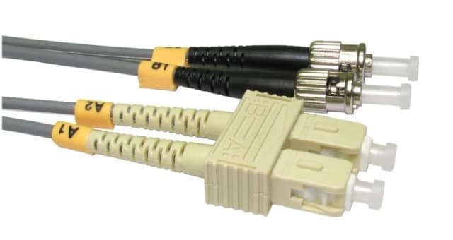 Cables Direct 3m OM1 Fibre Optic Cable, ST - SC (Multi-Mode)