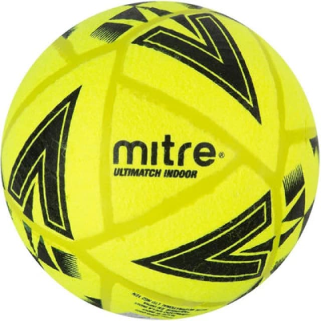 Mitre Ultimatch Indoor Football Yellow/black/grey (5)