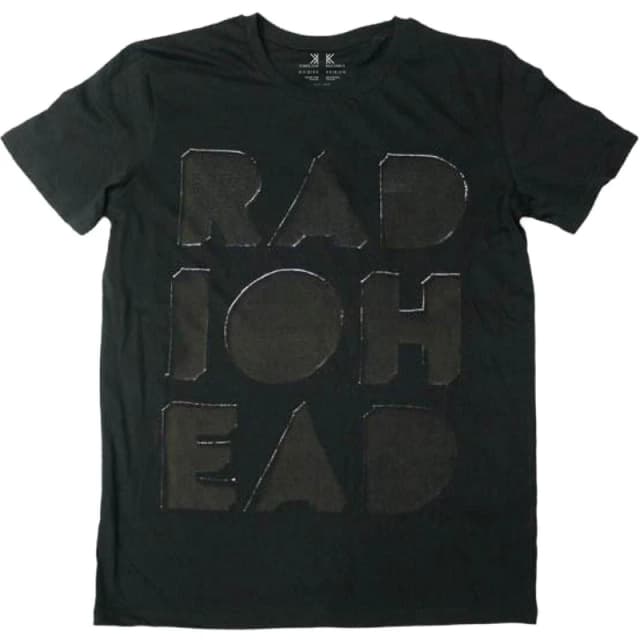 Radiohead Mens Note Pad Debossed T-Shirt in Black Size: Medium Black Male M