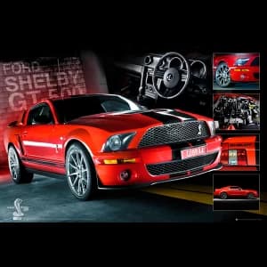 Easton Red Mustang GT500 Maxi Poster