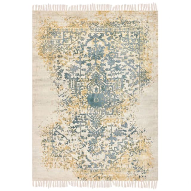 Beliani Rug Boyali Dark Green 160 X 230 Cm Viscose