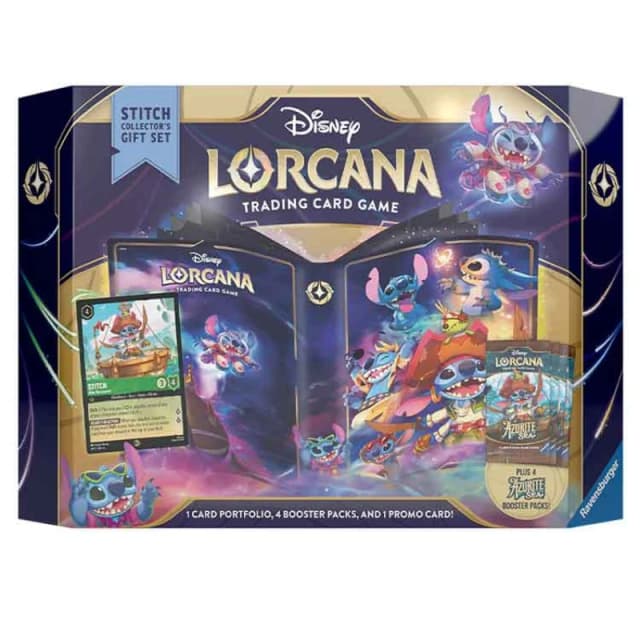 Disney Lorcana Trading Card Game Azurite Sea Stitch Collectors Gift Set Toys
