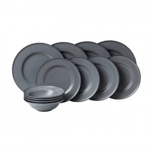 Royal Doulton Union Street Grey 12 Piece Dinner Set Grey