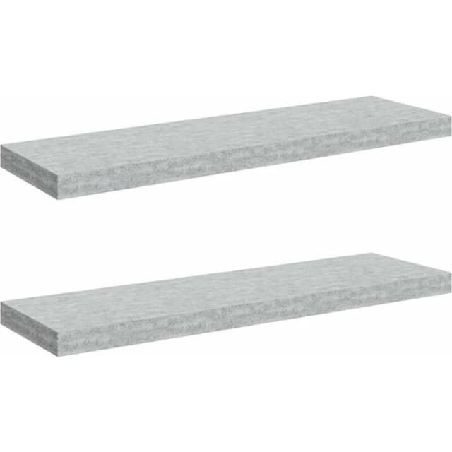 VIDAXL Vidaxl - Floating Wall Shelves 2 pcs Concrete Grey 80x23.5x3.8cm mdf 8720286417027