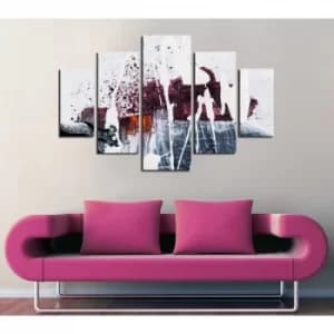 ST226 Multicolor Decorative MDF Painting (5 Pieces)