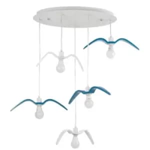 Onli Emily 6 Light Cluster Pendant Ceiling Light, Amethyst