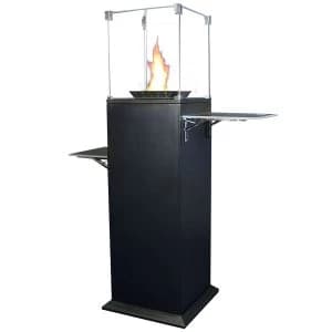 Robert Dyas Muztag Qogir 516 Low Open Top Steel Star Burner Outdoor Gas Fire with Side Tables