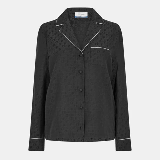 Off White Womens Long Sleeve Relaxed Fit T-Shirt Black female 4 (3XS)