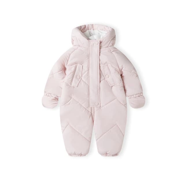 Minoti Girls snowsuit with hood 3D ears light pink Light Pink female 9-12 Mnth