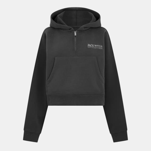 Jack Wills quarter Zip Hoodie - Grey Grey 6