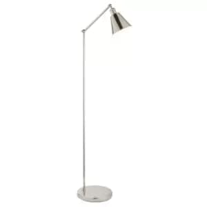 Brescia Task Floor Lamp, Bright Nickel Plate