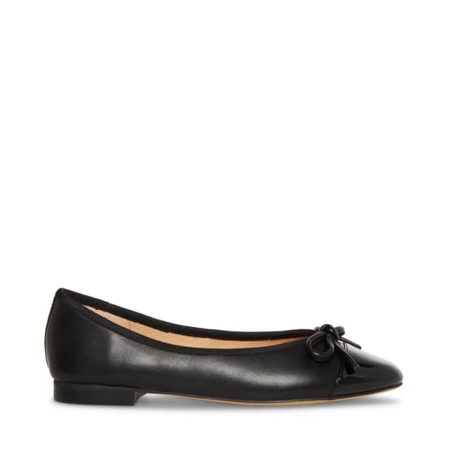 Steve Madden Ellison Bow Ballet Flats Black Leather female 4 (37)