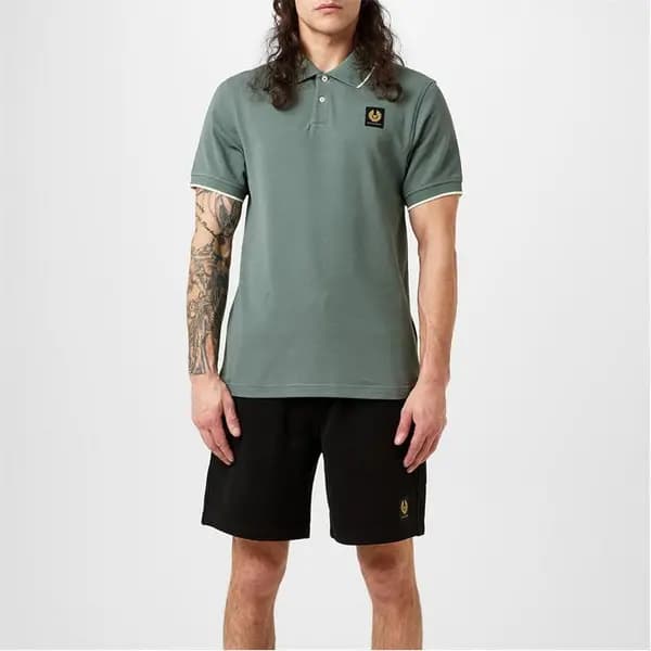BELSTAFF Tipped Polo - Green S