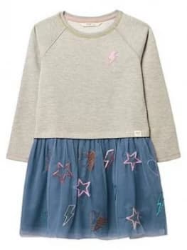 White Stuff Heart Stars Sweat Dress - Grey