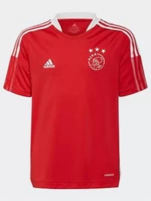 adidas Ajax Amsterdam Tiro Training Jersey, Red, Size 7-8 Years