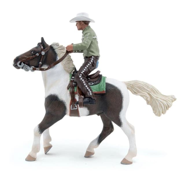 Difuzed Horse and Ponies Cowboy and His Horse Toy Figure Set, Three Years and Above, Multi-colour (51573) Multi unisex