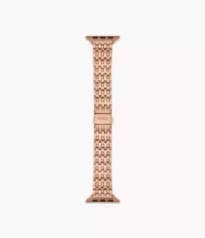 Fossil Women 38/40mm Rose Gold-Tone Stainless Steel Band for Apple Watch