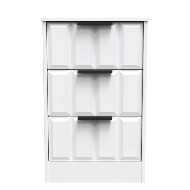 Ready Assembled 2 U Seattle 3 Drawer Bedside (Ready Assembled) in White Size: Small White Unisex Small