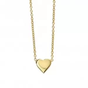 Sterling Silver Gold Plated Single Heart Necklace N4379