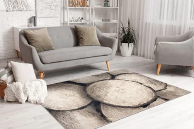 RugsX Carpet Fusion 9612 Cream / Beige - Tree Wood, Modern, Abstract 140X190 Cm