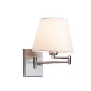 Larissa Lighting - Larissa GUrkovo Sconce Wall Lamp 1 Light Metal Shade Chrome Beige