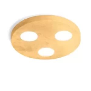 Click Surface Mounted Ceiling Light - Leaf Gold Finish, 3x GX53
