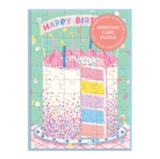 Confetti Birthday Cake Greeting Card Puzzle. Cards. By Galison, Emily Taylor Books