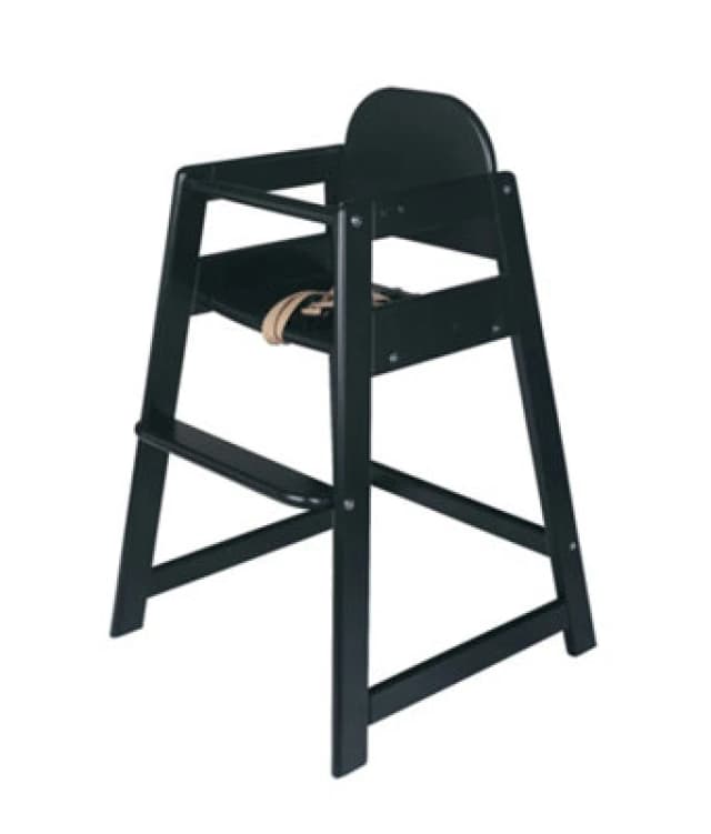 Safetots Simply Stackable Wooden High Chair, Black, Highchair For Baby And Toddler, Stylish And Practical