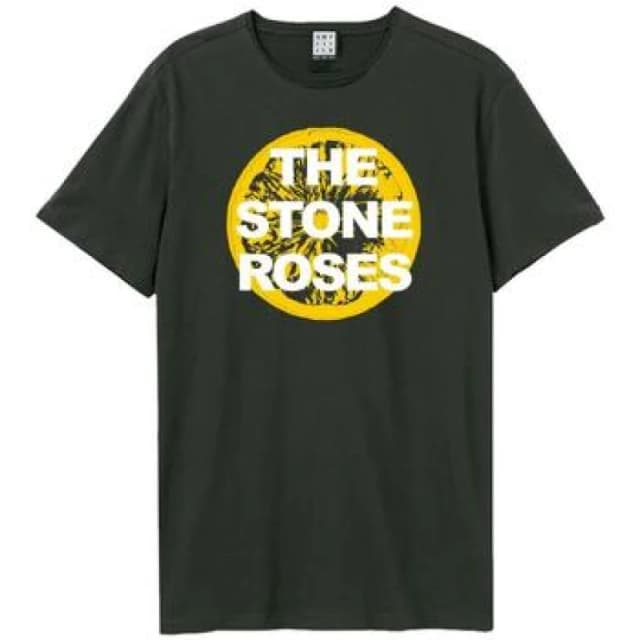 Amplified Mens Lemon The Stone Roses T-Shirt in Charcoal Size: XS Charcoal Male XS