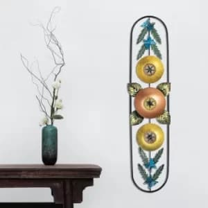 Flower 2 Multicolor Decorative Metal Wall Accessory